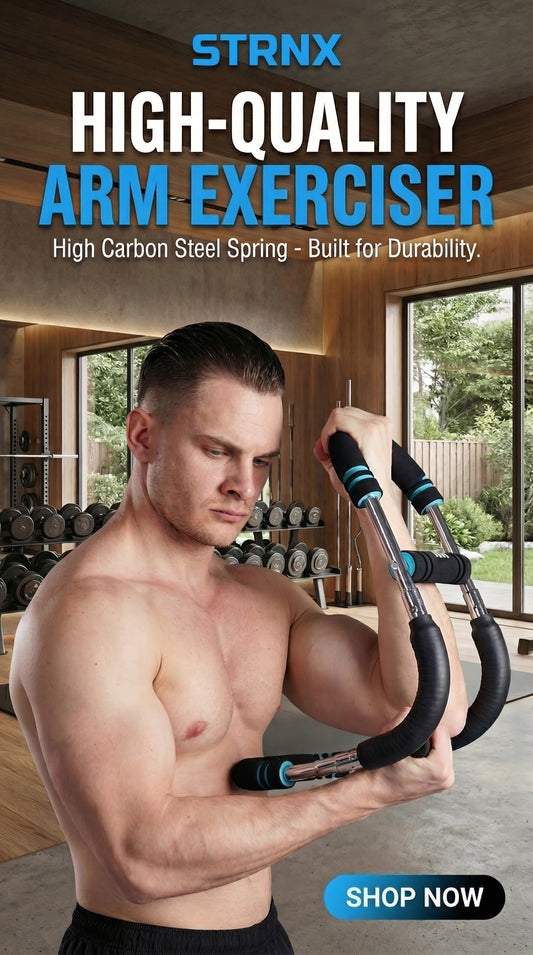 STRNX Adjustable Twister Arm Exerciser Bar (45–90LB) – Detachable Portable Strength Trainer